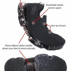 Forever Link Flow19 Stretch Elastic Mesh Sneaker - Festival Lace Up Rubber Air Bubble Cushion