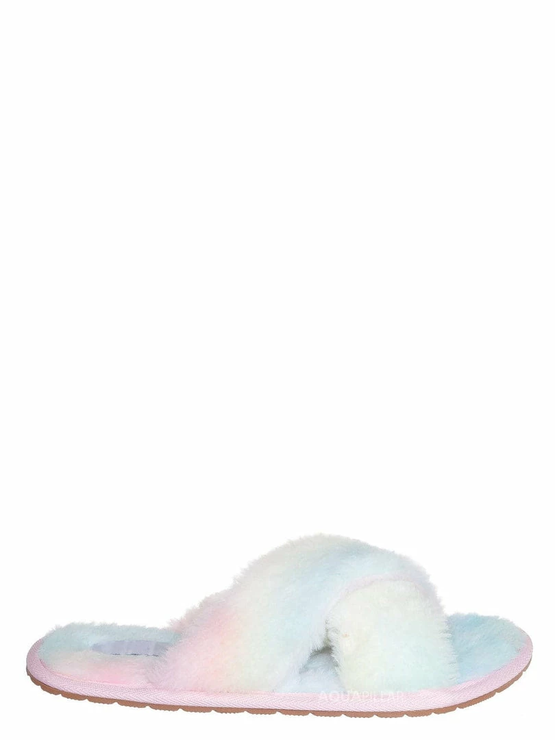 Liliana New Dearly1 Fluffy Faux Fur Slipper, Men Women Fuzzy Slides