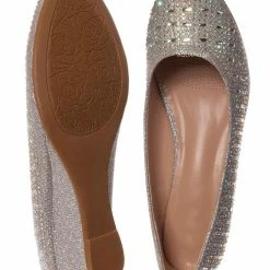 Forever Link Fisher3 Rhinestone Embellished Low Wedge Pump, Women Dress Shoes New