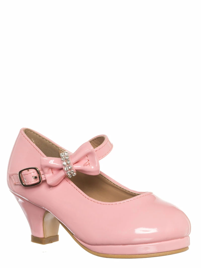 Forever Link New Dana62K Children Girl Rhinestone Round Toe Mary-Jane Dress Pump W Platform