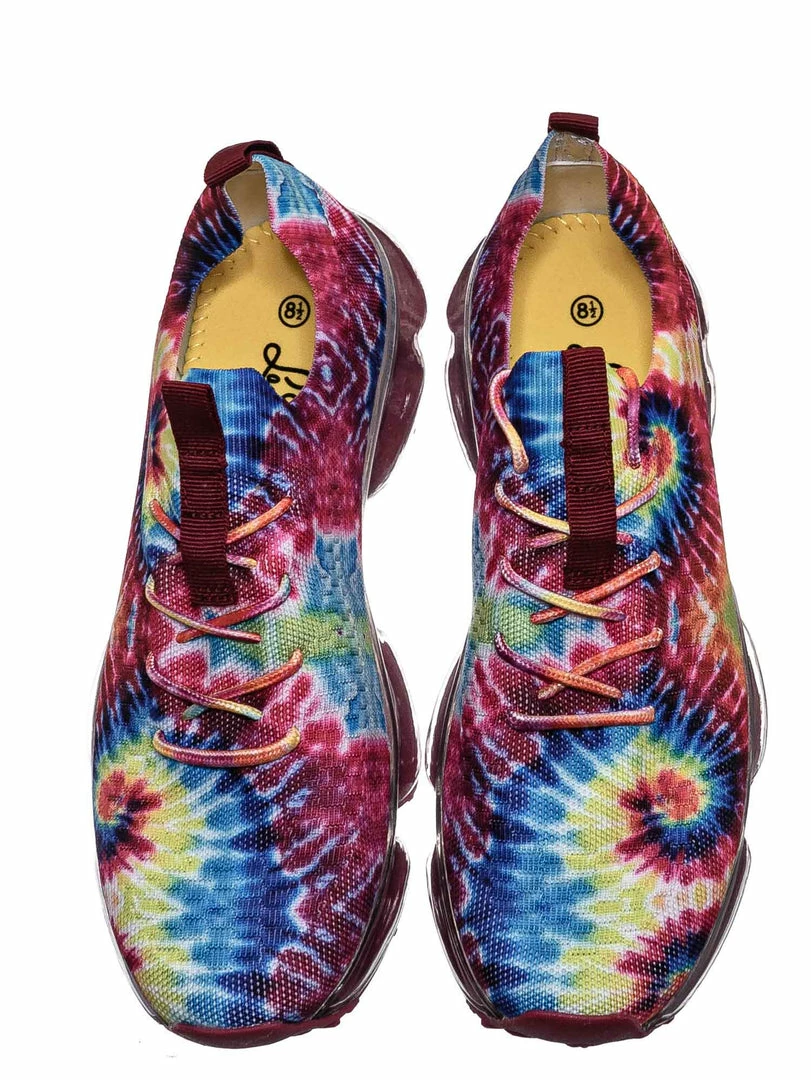 Forever Link Flow19 Stretch Elastic Mesh Sneaker - Festival Lace Up Rubber Air Bubble Cushion