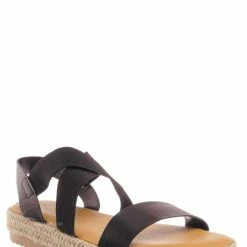 Bamboo New Superb22 Espadrille Elastic Flatform Sandal - Women Foam Padded Comfort Platform