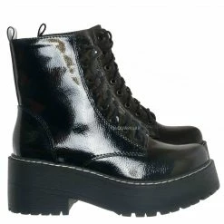 Soda Fling Utilitarian Combat Boots On Chunky Platform - Unisex Bootie. New