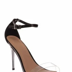 Anne Michelle Feisty01 Women's Clear High Heel Stiletto Sandal New