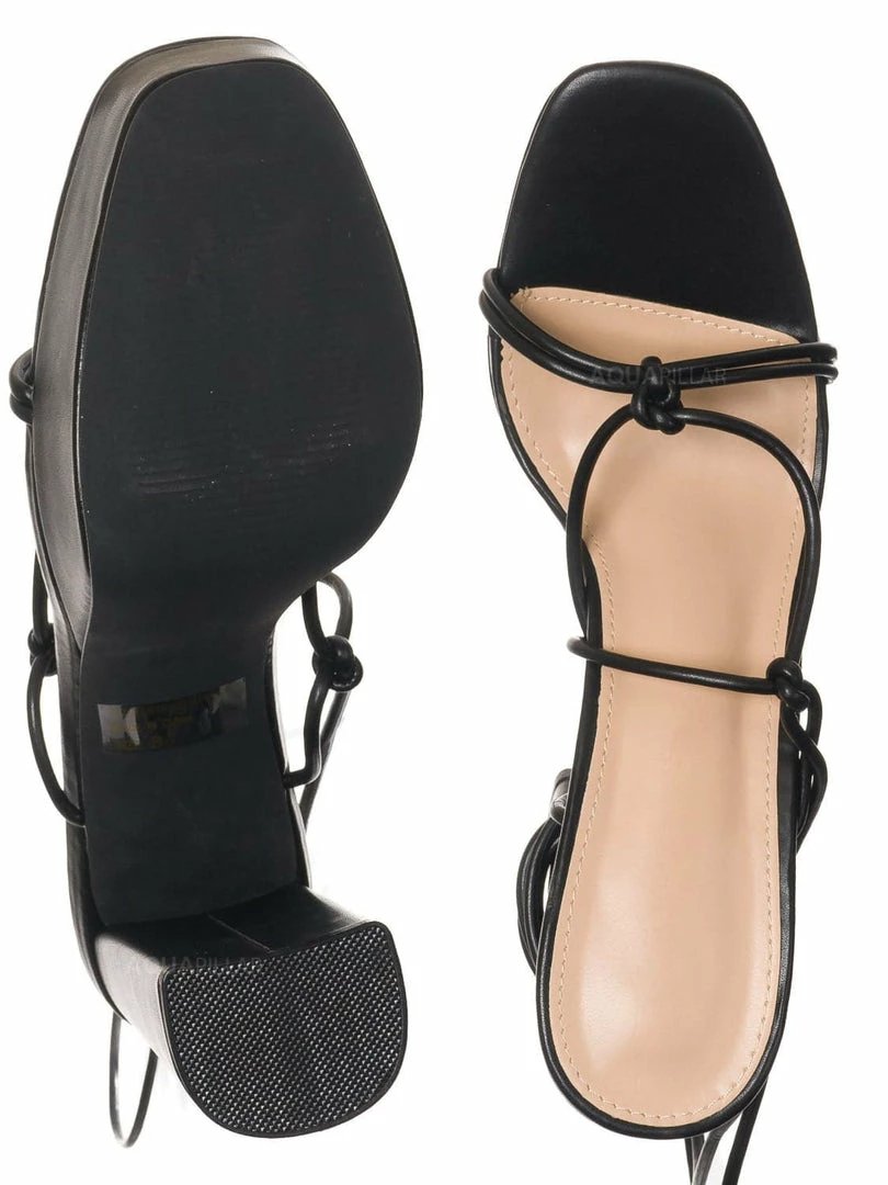 Wild Diva Dash01 Block Heel Leg Wrap Around Sandal, Women Dress Shoes