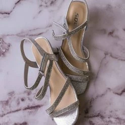 Soda Input2 Childrens Rhinestone Crystal Dress Sandal - Girl Shiny Glitter Party Shoe