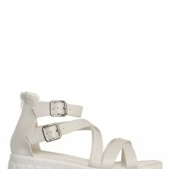 Bamboo New Benefit10 Sporty Lug-Sole Footbed Sandal, Women Flatform Gladiator Shoe