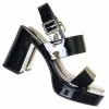 Soda New Jaylen Retro Platform Heels Sandal, Women Thick Slingback Strappy Clog