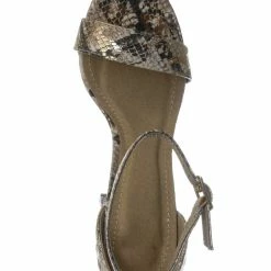 Delicious ShinerD Block Heel Ankle Strap Sandal 4 Inch High, Women Thin Strappy Formal Open Toe Minimalist Chunky Dress Shoes New