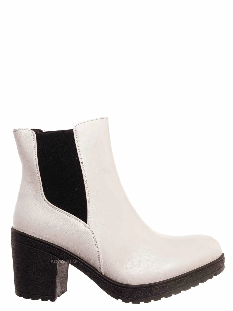 Fabulous New Status51 Vintage Block Heel Elastic Chelsea Ankle Bootie