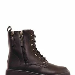 Forever Link Atlantic06 Double Zipper Lace Up Combat Bootie New