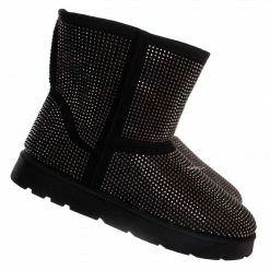 Top Moda New Atlas1 Rhinestone Fur Lined Mukluk Bootie, Women's All Season Shoe