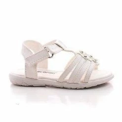 Yummy By Jelly Beans, Infant Girl Flower Studded Hook & Loop Open Toe Flat Sandals