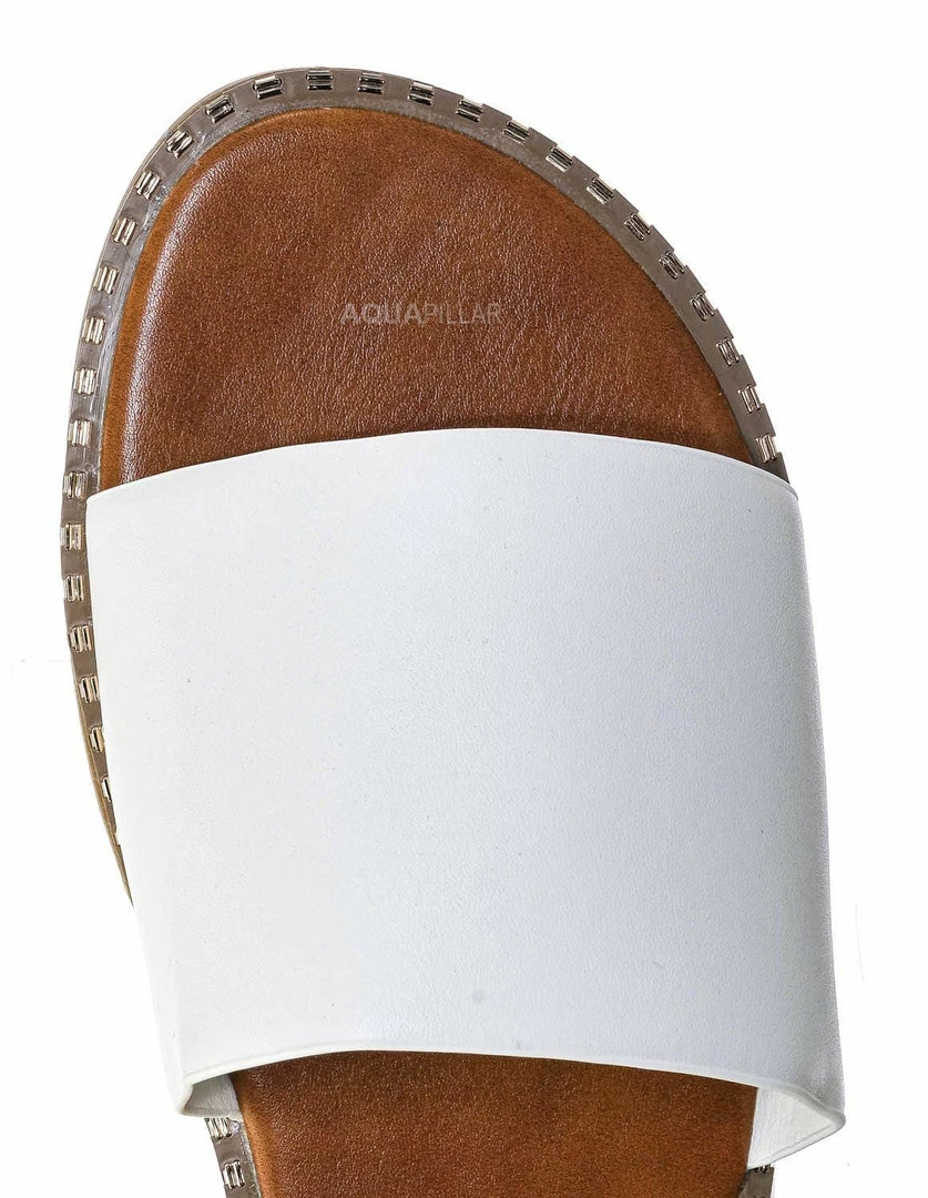 Bonnibel Micah Punk Rock Metal Stud Welt Slide - Women Hardware Slipper Flat Sandals