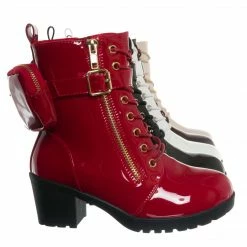 Forever Link New Access39K Childrens Utility Pouch Combat Boots - Girls Shoes