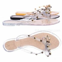 Wild Diva Joanie173 Clear Lucite Jelly Slides - Women Flat Sandal Flip Flops