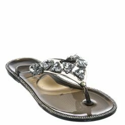 Wild Diva New Joanie214 Lucite Rhinestone Crystal Jelly Sandal - Jelly Thong Flip Flip