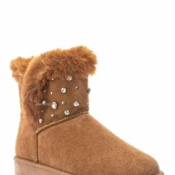 Forever Link Annie12 Snow Boots W Fur & Rhinestones