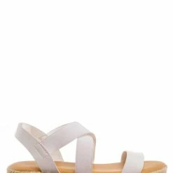 Bamboo New Superb22 Espadrille Elastic Flatform Sandal - Women Foam Padded Comfort Platform