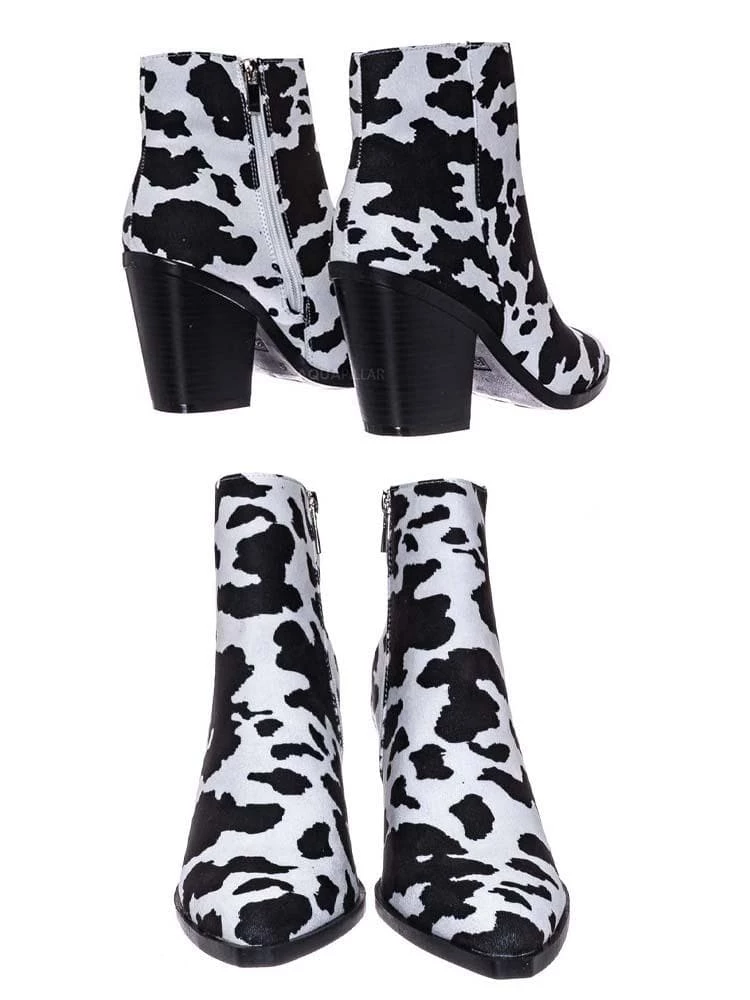 Bamboo Upstream03 Classic Block Heel Bootie New