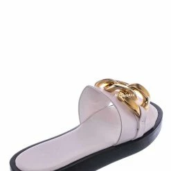 Bamboo New SideKick11 Padded Flatform Slpper W Oversize Chain - Womens Molded Footbed Slide