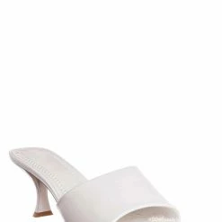 Anne Michelle Align03 Square Toe Slide In Mule - Women High Heel Slipper Cow Vinyl New