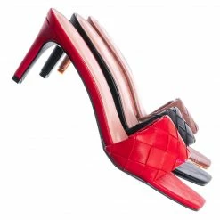 Bamboo Always42 Woven High Heel Mule - Women Basket Braided Weaved Slip On Slippers