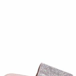 Wild Rose Elina1 Rhinestone Crystal Embellished Flat Mule - Womens Fancy Shiny Pointy Shoe