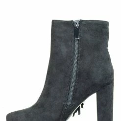 Breckelle's Lisa12 20s Retro Fringe Ankle Bootie - Flappy Tassel Block High Heel Dress Boots