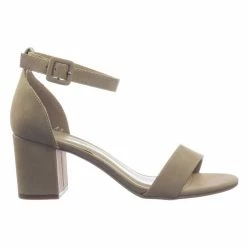 CityClassified Cake Minimalist Simple Chunky Block High Heel Dress Sandal W Ankle Strap
