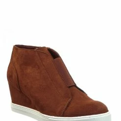 Soda Vesper Hidden Wedge Heel Sneakers - Women Sporty Elastic Shootie