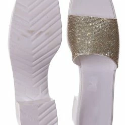 Forever Link List16 Womens Rhinestone Crystal Jelly Block Heel Mule Slide New