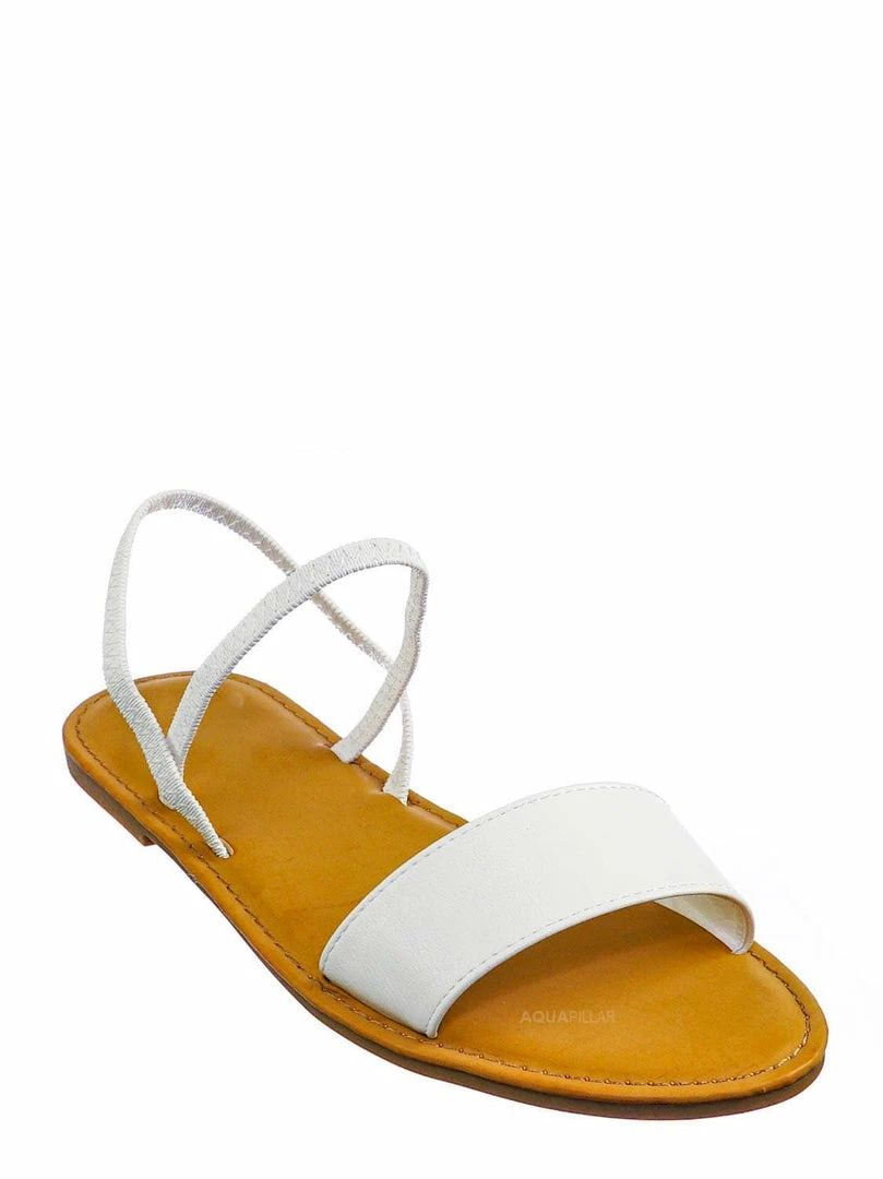 Bamboo New Waterfront24 Summer Multi Strap Slingback Sandals - Womens Open Toe Elastic Shoe