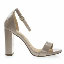 Delicious ShinerD Block Heel Ankle Strap Sandal 4 Inch High, Women Thin Strappy Formal Open Toe Minimalist Chunky Dress Shoes New