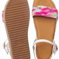 Bamboo New Superb32 Espadrille Flatform Sandal, Womens Lucite TieDye Padded Shoes