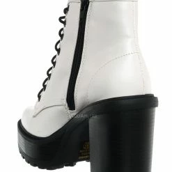 Soda Volume High Heel Combat Boots - Lace Up Military Threaded Shoes New