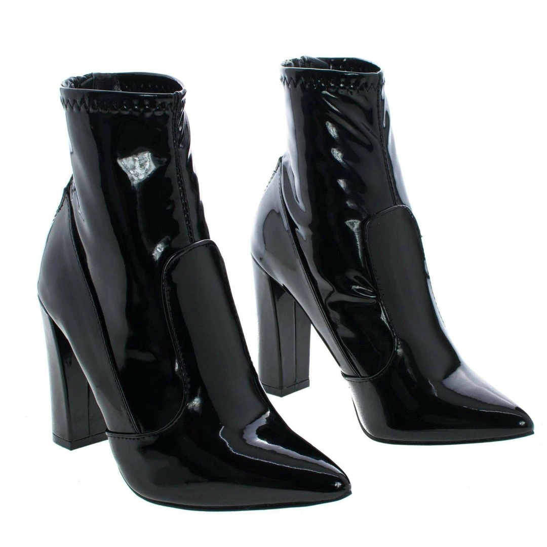 Eloise1 By Liliana, Ankle Booties On Block High Heel Dress Boots New