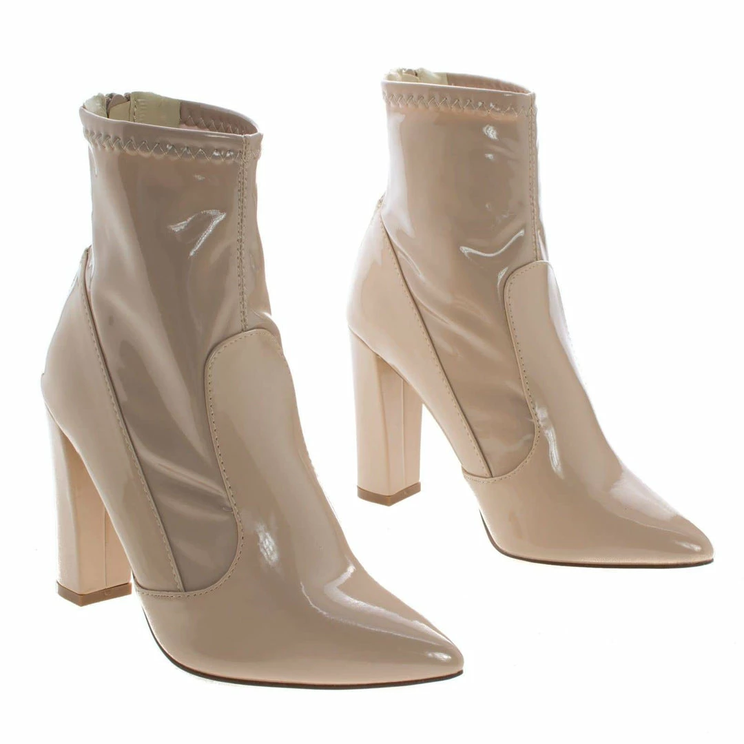 Eloise1 By Liliana, Ankle Booties On Block High Heel Dress Boots New