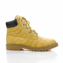 New Timbo3 By Liliana, Quilted Lace Up Ankle Boots