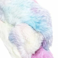 Little Angel Ben25K Childrens Furry Slipper - Little Girls Flat Slip On Sandal Faux Fur