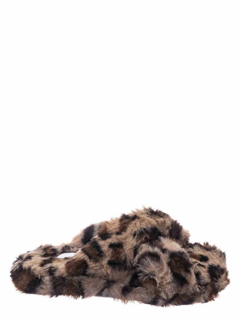 Little Angel Ben25K Childrens Furry Slipper - Little Girls Flat Slip On Sandal Faux Fur