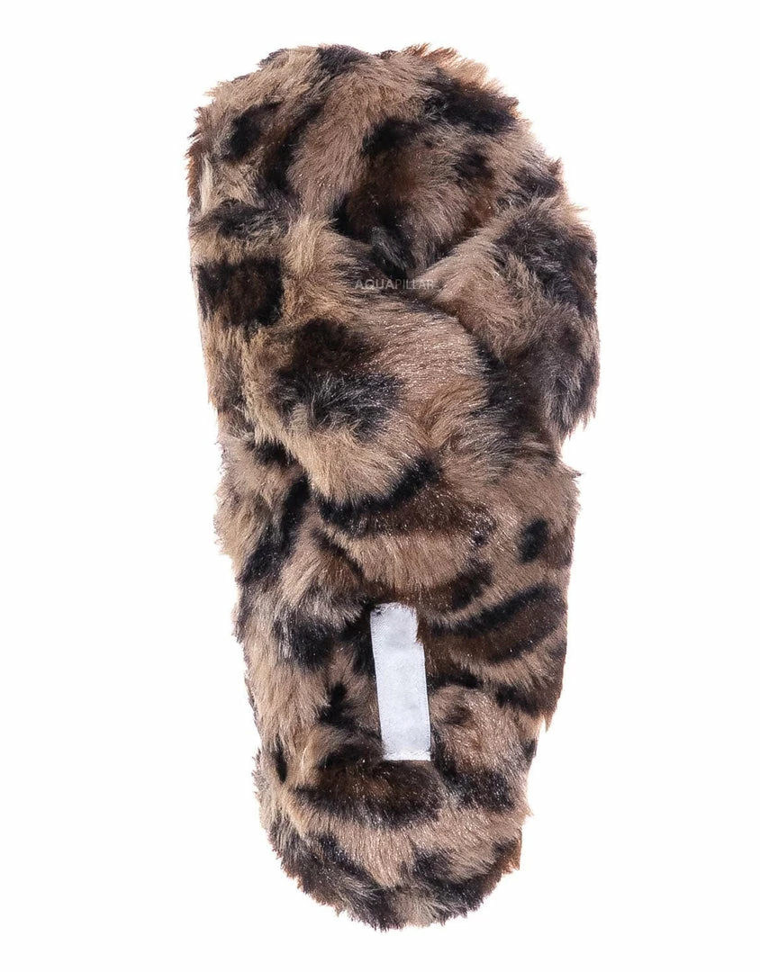 Little Angel Ben25K Childrens Furry Slipper - Little Girls Flat Slip On Sandal Faux Fur