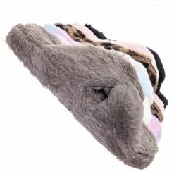Little Angel Ben25K Childrens Furry Slipper - Little Girls Flat Slip On Sandal Faux Fur