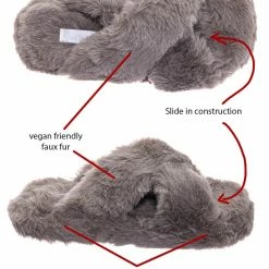Little Angel Ben25K Childrens Furry Slipper - Little Girls Flat Slip On Sandal Faux Fur