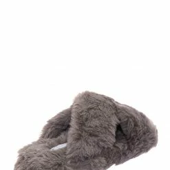 Little Angel Ben25K Childrens Furry Slipper - Little Girls Flat Slip On Sandal Faux Fur