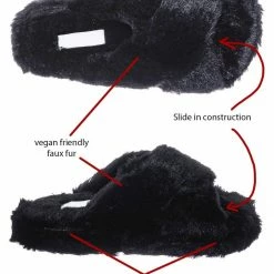 Little Angel Ben25K Childrens Furry Slipper - Little Girls Flat Slip On Sandal Faux Fur