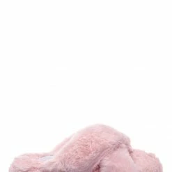 Little Angel Ben25K Childrens Furry Slipper - Little Girls Flat Slip On Sandal Faux Fur