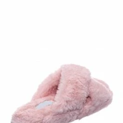 Little Angel Ben25K Childrens Furry Slipper - Little Girls Flat Slip On Sandal Faux Fur