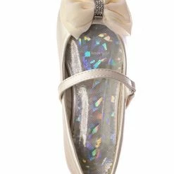 Little Angel New Britt958 Girls Mary Jane Ballet Flat - Kids Bow Rhinestone Crystal Shoes