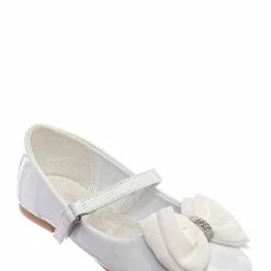 Little Angel New Britt958 Girls Mary Jane Ballet Flat - Kids Bow Rhinestone Crystal Shoes